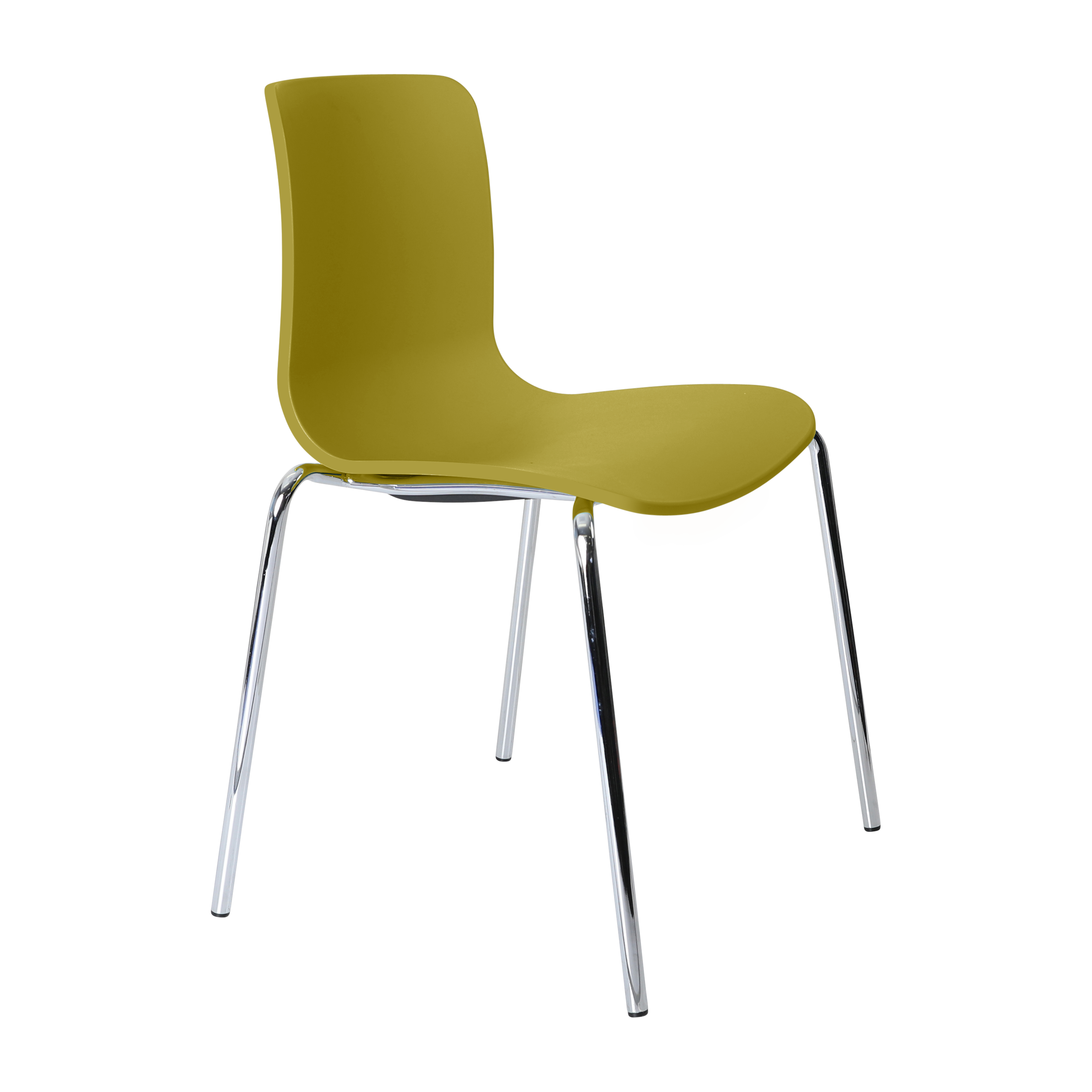 Acti Chair (Mustard / 4-leg Chrome Frame)